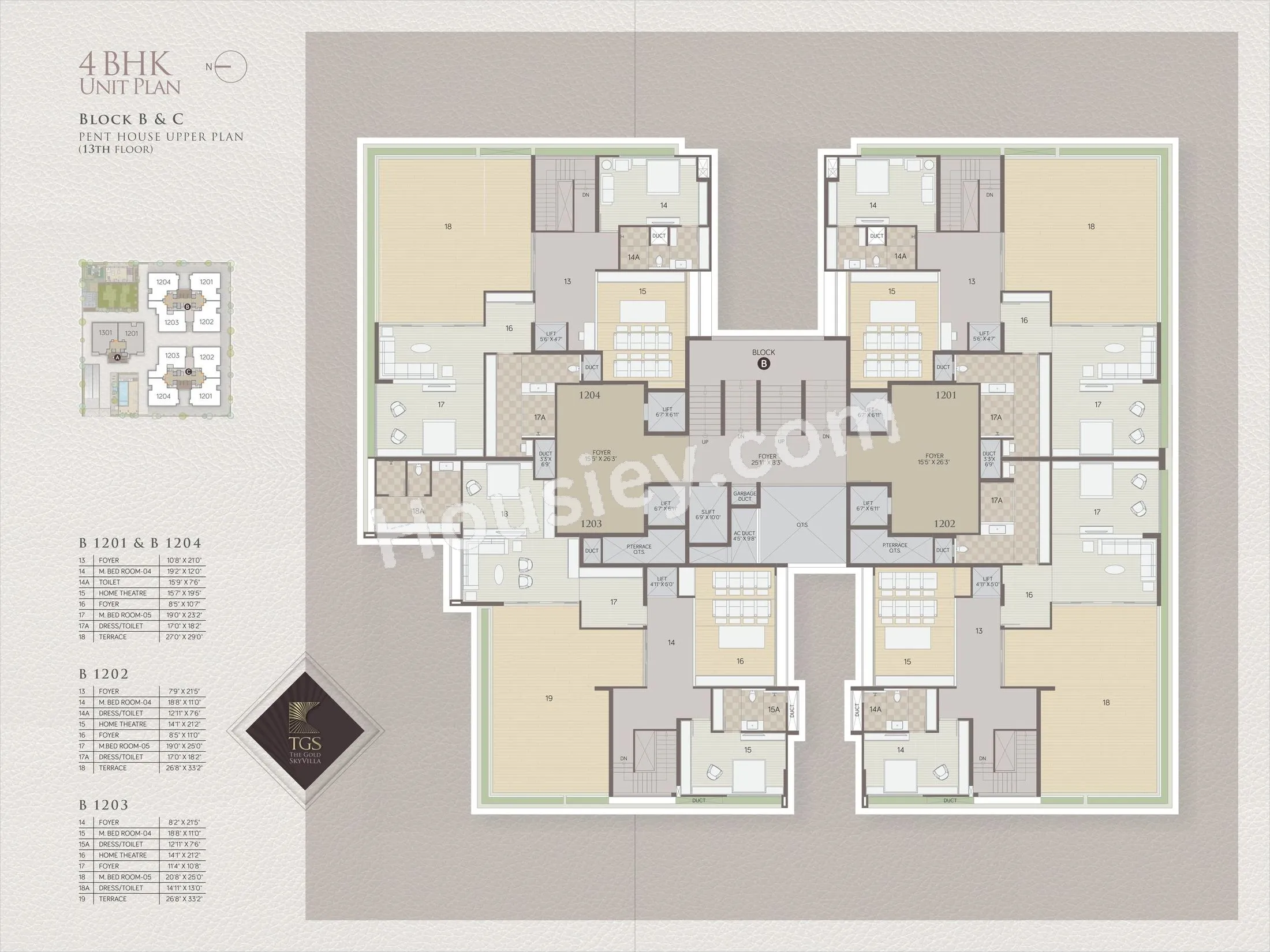 Samor The Gold Skyvilla Floor Plan